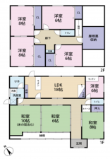 岸和田市八田町、中古一戸建ての間取り画像です