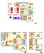 岸和田市沼町、中古一戸建ての間取り画像です