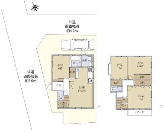岸和田市神須屋町、中古一戸建ての間取り画像です