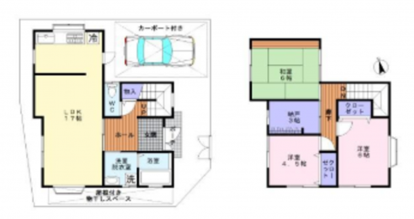 岸和田市尾生町、中古一戸建ての間取り画像です