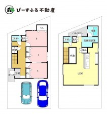 岸和田市作才町、中古一戸建ての間取り画像です