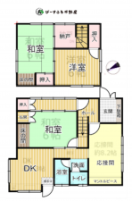 岸和田市葛城町、中古一戸建ての間取り画像です