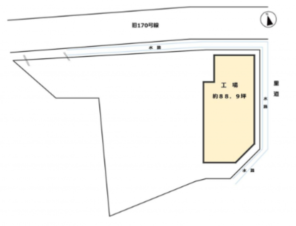 岸和田市内畑町、収益物件/工場の間取り画像です