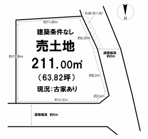 泉南郡熊取町五門東、土地の間取り画像です