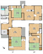 岸和田市神須屋町、中古一戸建ての間取り画像です