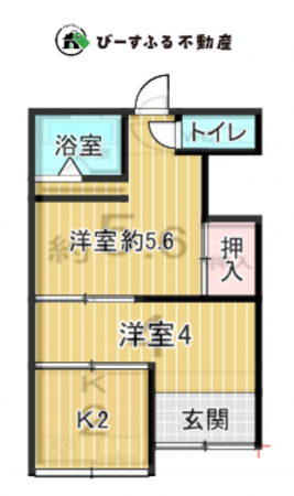 岸和田市荒木町、中古一戸建ての間取り画像です