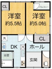岸和田市藤井町、中古一戸建ての間取り画像です