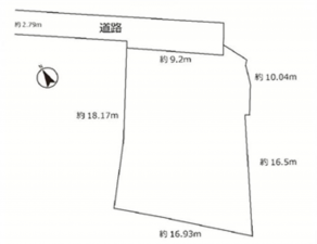 岸和田市戎町、土地の間取り画像です