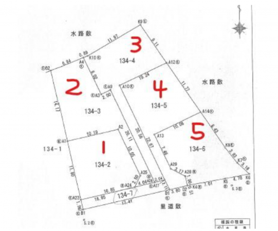 岸和田市西大路町、土地の間取り画像です
