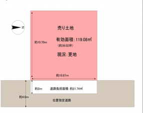 岸和田市岸野町、土地の間取り画像です