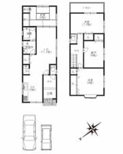 岸和田市別所町、中古一戸建ての間取り画像です
