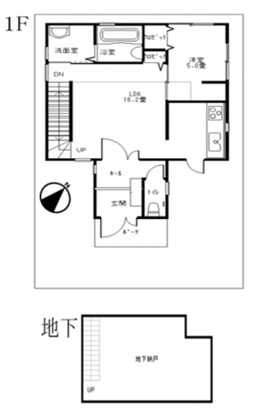 貝塚市半田、中古一戸建ての間取り画像です