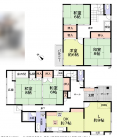 貝塚市海塚、中古一戸建ての間取り画像です