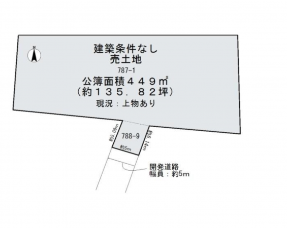 泉佐野市長滝、土地の間取り画像です