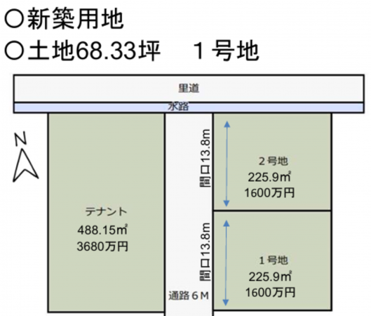 岸和田市岡山町、土地の間取り画像です