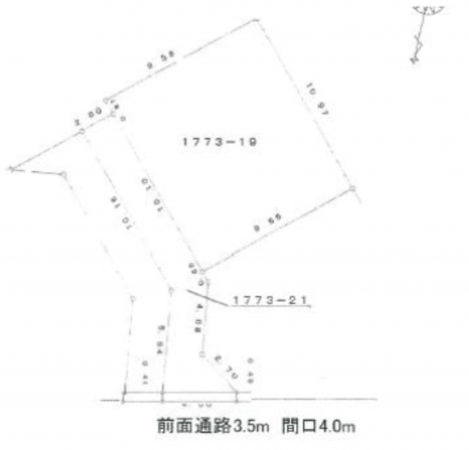 岸和田市土生町、土地の間取り画像です