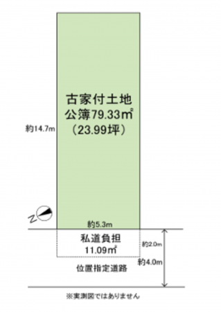 岸和田市加守町、土地の間取り画像です