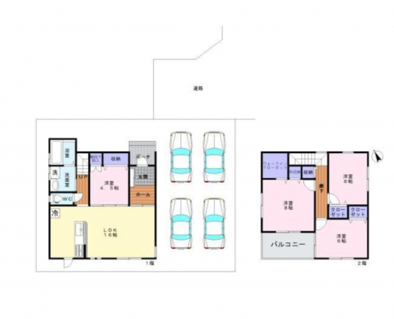 泉佐野市長滝、中古一戸建ての間取り画像です