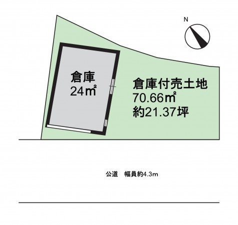 泉南郡熊取町、収益物件/倉庫の間取り画像です