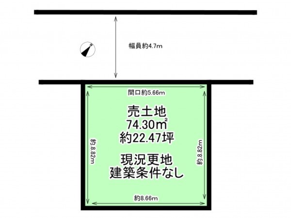 岸和田市中井町、土地の間取り画像です
