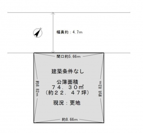 岸和田市中井町、土地の間取り画像です