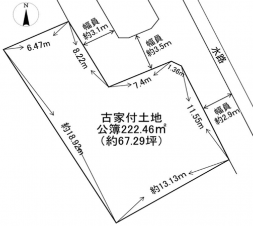 岸和田市大町、土地の間取り画像です