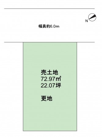 岸和田市箕土路町、土地の間取り画像です