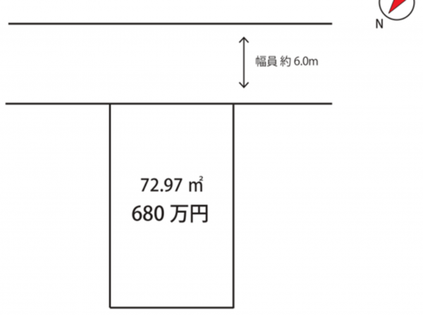 岸和田市箕土路町、土地の間取り画像です