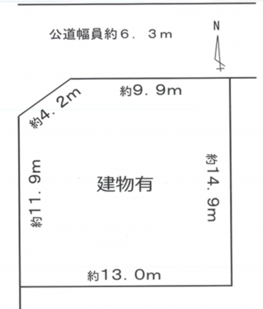 泉南郡熊取町自由が丘、土地の間取り画像です