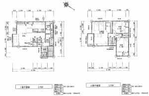 泉佐野市羽倉崎上町、新築一戸建ての間取り画像です