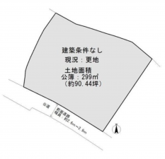 貝塚市鳥羽、土地の間取り画像です