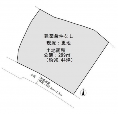 貝塚市鳥羽、土地の間取り画像です