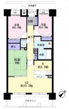 岸和田市土生町、マンションの間取り画像です