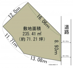 泉南郡熊取町五門東、土地の間取り画像です