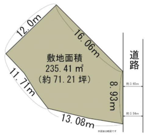 泉南郡熊取町五門東、土地の間取り画像です