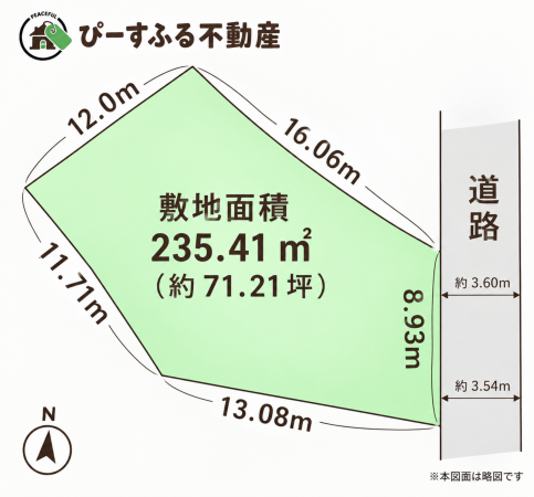 泉南郡熊取町五門東、土地の間取り画像です