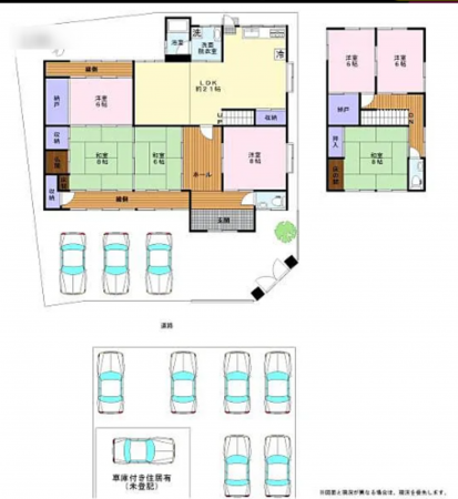 泉佐野市南中安松、中古一戸建ての間取り画像です