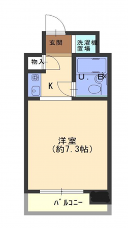 岸和田市上野町東、マンションの間取り画像です