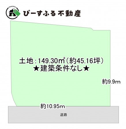 泉南郡熊取町五門東、土地の間取り画像です