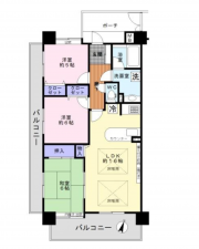 岸和田市作才町、マンションの間取り画像です