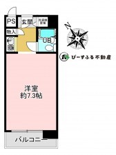 岸和田市上野町東、マンションの間取り画像です