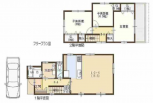 岸和田市下野町、土地の間取り画像です
