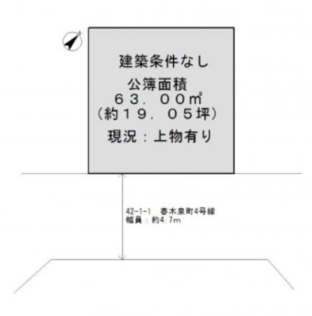 岸和田市春木、土地の間取り画像です