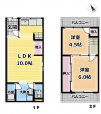 岸和田市磯上町、中古一戸建ての間取り画像です