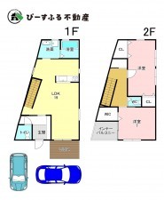 岸和田市南上町、中古一戸建ての間取り画像です