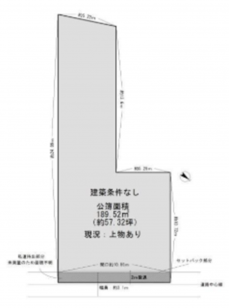 岸和田市土生町、土地の間取り画像です