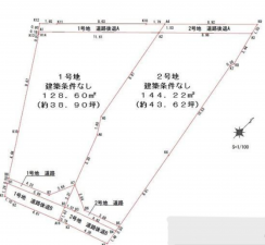 岸和田市上町、土地の間取り画像です