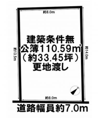 岸和田市宮前町、土地の間取り画像です