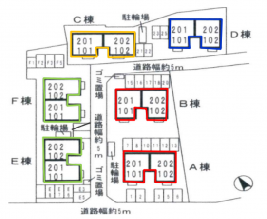 岸和田市磯上町、収益物件/アパートの間取り画像です
