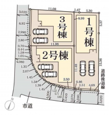 貝塚市三ツ松、新築一戸建ての画像です